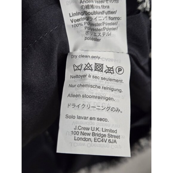 J Crew Womens Size 6 Navy Blue Metallic Fringe Tweed Sheath Dress Classic Career - Picture 7 of 8